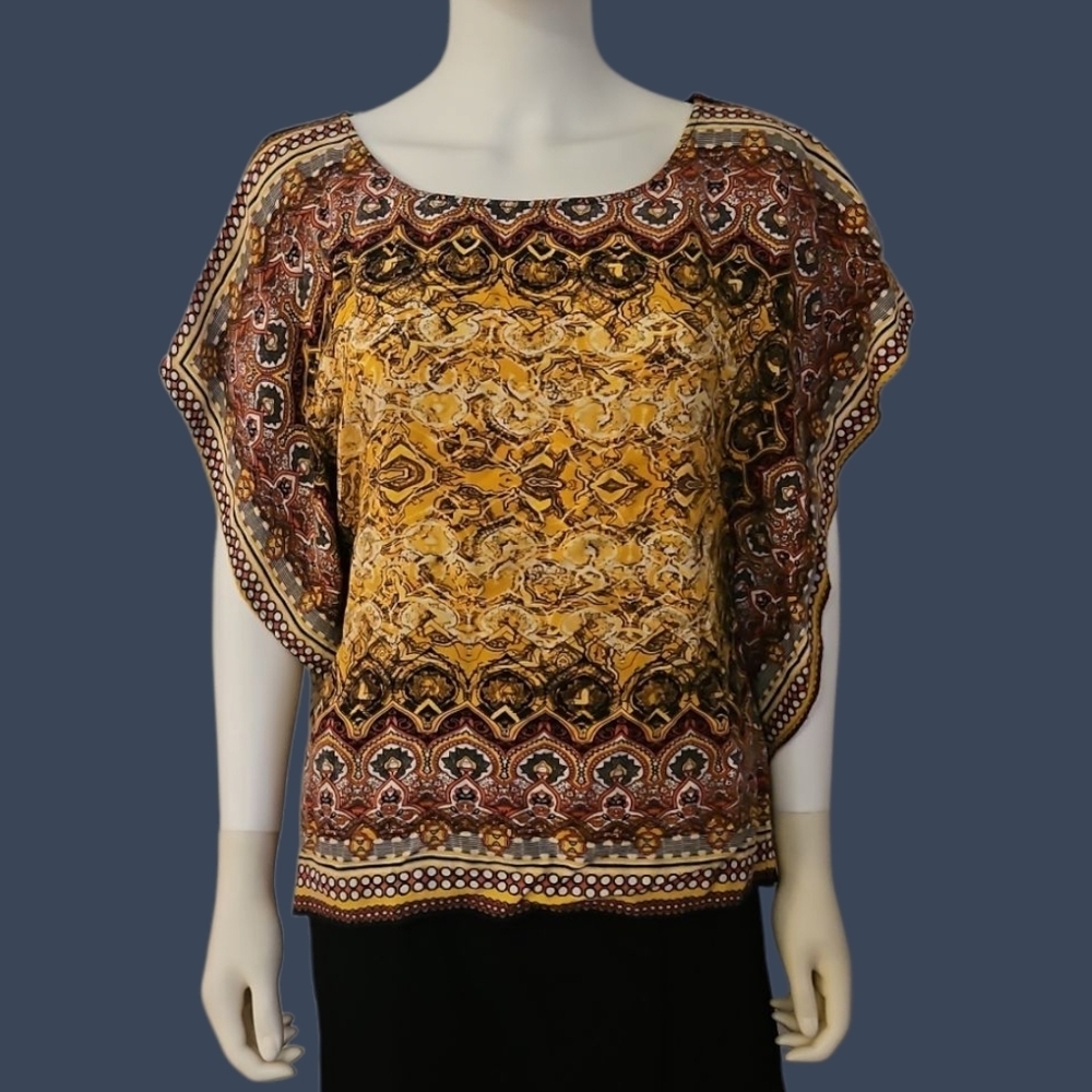 Vtg Unique Spectrum Square Multicolor Patterned E… - image 1